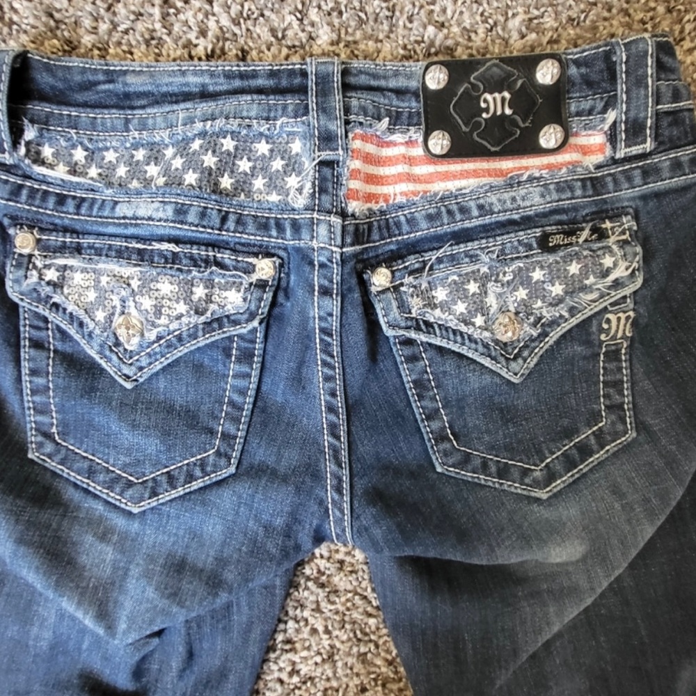 Miss me patriotic USA Flag skinny jeans size 28 RARE hard to find